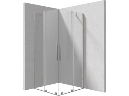DEANTE - Sprchový kout Prizma ocel kartáčovaná, čtvercová, 90x90 cm KPNFP09P09
