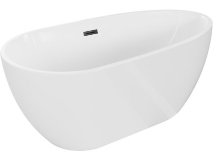MEXEN/S - Eos volně stojící vana 150 x 75, bílá, sifon a přepad černá 52471507500-70