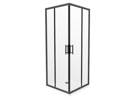 MEXEN/S - Rio Sprchový kout čtvercový 80x80, transparent, chrom + vanička se sifonem 860-080-080-70-00-4010