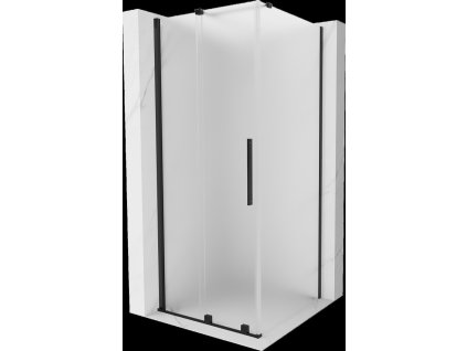 MEXEN/S - Velar sprchový kout, posuvné dveře 90 x 90, dekor, černá 871-090-090-31-70
