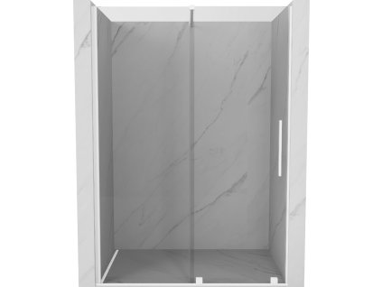 MEXEN/S - Velar posuvné sprchové dveře 130, transparent, bílá 871-130-000-01-20