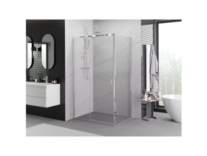 MEXEN/S - Exo sprchový kout dveře křídlové 90 x 75, transparent, chrom 819-090-075-01-00
