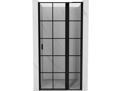 MEXEN/S - Mist L sprchové dveře křídlové pravé 95, černá dekor, černá 8A4L-095-000-70-77-P