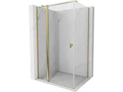 MEXEN/S - Mist T sprchový kout dveře křídlové 85 x 95, transparent, zlato 8A4T-085-095-50-00