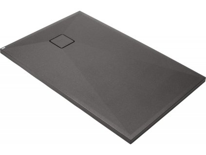 DEANTE - Correo antracit metalic - Granitová sprchová vanička, obdélníková, 100x90 cm KQR_T45B