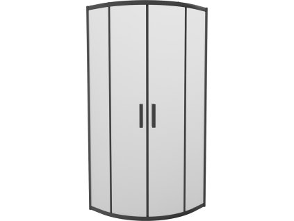 MEXEN - Rio sprchový kout čtvrtkruh 90 x 90, dekor, černá 863-090-090-70-30