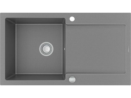 MEXEN - Leo granitový dřez s odkapávačem 900x500 mm, šedá 6501901010-71