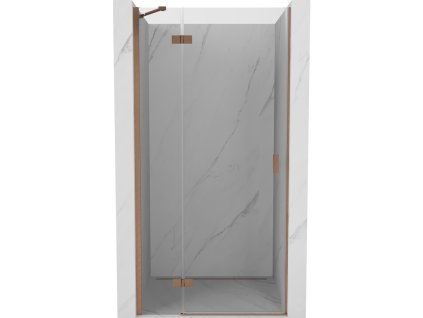 MEXEN/S - Mist-H sprchové dveře křídlové levé 80, transparent, měď kartáčovaná 8A5-080-000-65-00-L