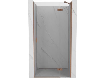 MEXEN/S - Mist-H sprchové dveře křídlové pravé 110, transparent, měď kartáčovaná 8A5-110-000-65-00-P
