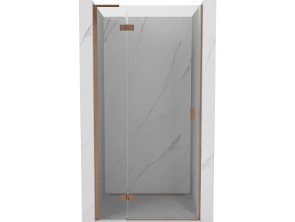 MEXEN/S - Mist-H L sprchové dveře křídlové levé 70, transparent, měď kartáčovaná 8A5L-070-000-65-00-L