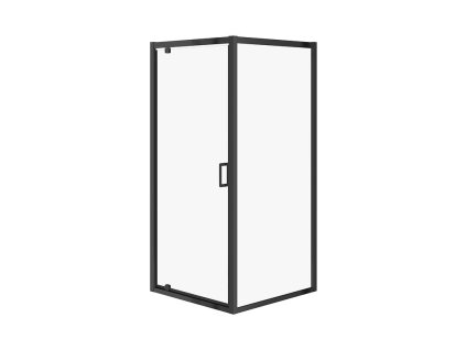 CERSANIT - ČTVERCOVÝ SPRCHOVÝ KOUT ARTECO PIVOT 90X90X190, ČERNÁ, ČIRÉ SKLO S913-016
