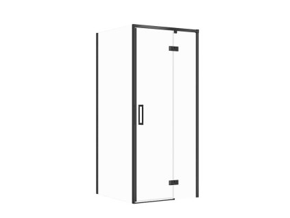 CERSANIT - SET C97 Sprchový kout Larga, pravý, 80x90x195, černý, čiré sklo S601-299