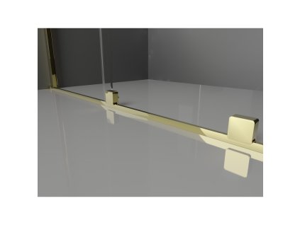 MEXEN/S - Velar L sprchový kout, posuvné dveře 100 x 80, dekor, zlato 871-100-080-33-50