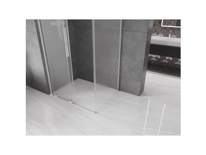 MEXEN/S - Velar L sprchový kout, posuvné dveře 100 x 85, dekor, chrom 871-100-085-33-01
