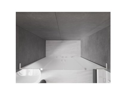 MEXEN/S - Velar L Duo posuvné sprchové dveře 200, dekor, bílá 871-200-003-32-20