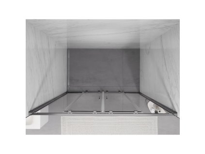 MEXEN/S - Exo dvojité posuvné sprchové dveře 140, transparent, chrom 8152-140-000-01-00