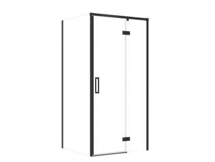 CERSANIT - SET C109 Sprchový kout Larga, pravý, 100x90x195, černý, čiré sklo S601-309