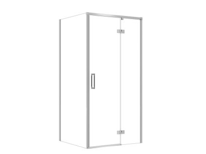 CERSANIT - SET C110 Sprchový kout Larga, pravý, 100x80x195, chrom, čiré sklo S601-310