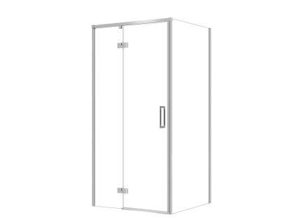 CERSANIT - SET C114 Sprchový kout Larga, levý, 100x80x195, chrom, čiré sklo S601-314