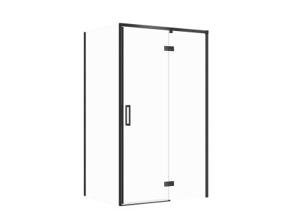CERSANIT - SET C119 Sprchový kout Larga, pravý, 120x80x195, černý, čiré sklo S601-319