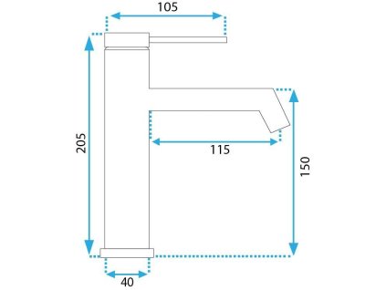 REA - Umyvadlová baterie FOSS Brush Copper Low REA-B2085