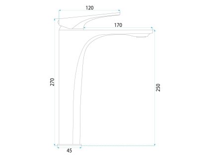 REA - Umyvadlová baterie Joe Brush Gold High REA-B8991
