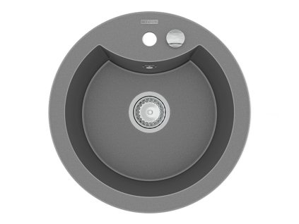 MEXEN - Diego granitový dřez 1-miska 488x480 mm, šedá 6512481000-71