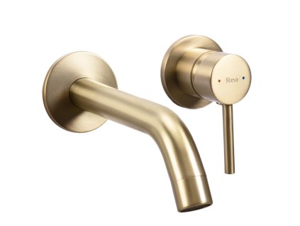 REA - Podomítková baterie OWEN Gold Brush + BOX REA-B5334