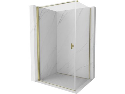 MEXEN/S - Mist-B sprchový kout dveře křídlové 75 x 110, transparent, zlato 8A2T-075-110-50-00