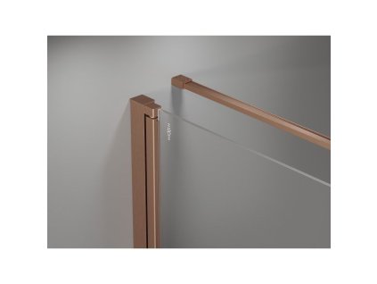 MEXEN/S - Mist-B sprchový kout dveře křídlové 80 x 80, transparent, měď kartáčovaná 8A2T-080-080-65-00