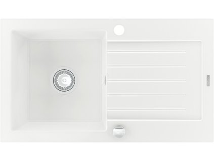 MEXEN - Pablo granitový dřez 1 s odkapávačem 752x436 mm, bílá 6510751010-20