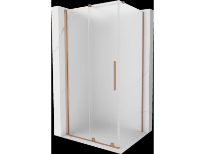 MEXEN/S - Velar sprchový kout, posuvné dveře 120 x 90, dekor, měď kartáčovaná 871-120-090-31-65