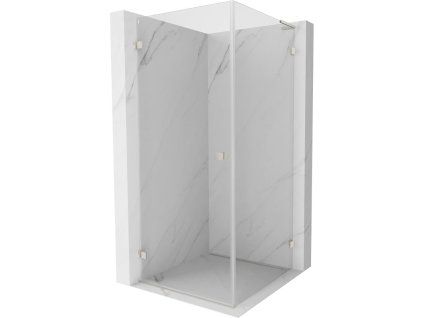 MEXEN/S - Lunar-B L sprchový kout dveře křídlové levá 70 x 70, transparent, nikl szczotkowan 832L-070-070-97-00-L