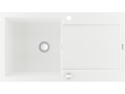 MEXEN - Leo granitový dřez s odkapávačem 900x500 mm, bílá 6501901010-20