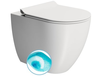 PURA WC mísa stojící, Swirlflush, 36x55cm, spodní/zadní odpad, bílá dual-mat