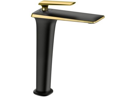 MEXEN - Purus umyvadlová baterie vysoká, černá/zlatá 745810-75