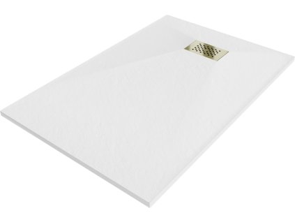 MEXEN/S - Hugo sprchová vanička SMC 100x80, bílá, krytka zlatá 42108010-G