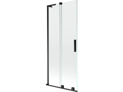 MEXEN/S - Velar L dvoukřídlá posuvná vanová zástěna 80 x 150, transparent, černá 896-080-003-01-70