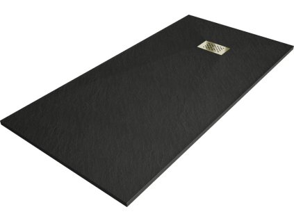 MEXEN/S - Hugo sprchová vanička SMC 170x80, černá, krytka zlatá 42708017-G