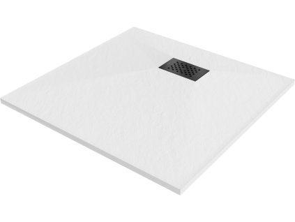 MEXEN/S - Hugo sprchová vanička SMC 90 x 90, bílá, krytka černá 42109090-B
