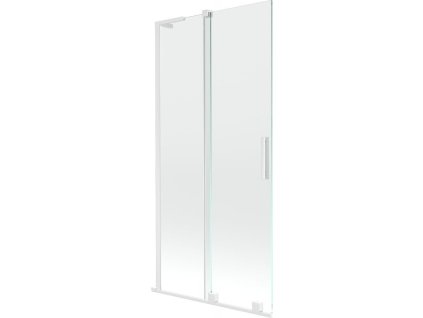 MEXEN/S - Velar L dvoukřídlá posuvná vanová zástěna 95 x 150, transparent, bílá 896-095-003-01-20