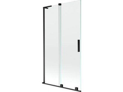 MEXEN/S - Velar L dvoukřídlá posuvná vanová zástěna 100 x 150, transparent, černá 896-100-003-01-70