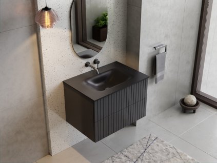 spodni skrinka s umyvadlem akya linea grafitova matna