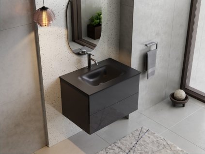spodni skrinka s umyvadlem akya classic grafitova leskla