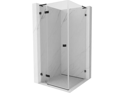 MEXEN/S - Lunar L sprchový kout dveře křídlové levá 90 x 90, transparent, černá 834L-090-090-70-00-L