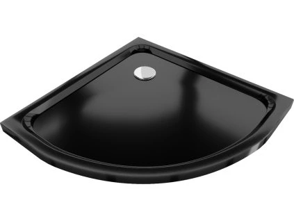 MEXEN - Sprchová vanička čtvrtkruh 80x80 cm černá 41708080