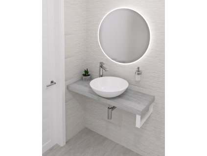 AVICE deska pod umyvadlo 140x36cm, tl.5cm, dub starobílý