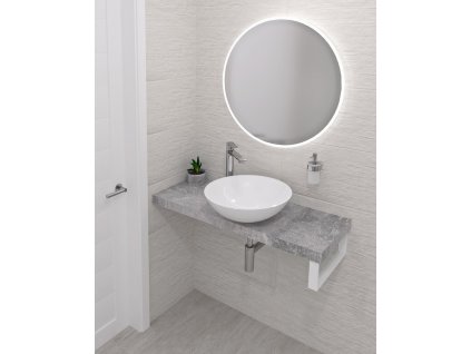 AVICE deska pod umyvadlo 140x36cm, tl.5cm, cement