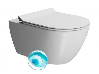 PURA závěsná WC mísa, Swirlflush, 36x55cm, bílá dual-mat