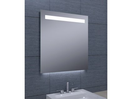 Zrcadlo s horním LED osvětlením 600x650 mm, spodní podsvícení (bssMFC65-60)